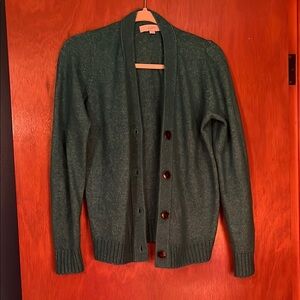 Green Cardigan Sweater